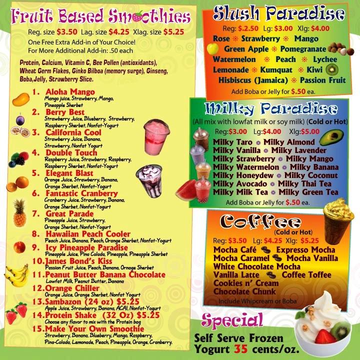 Pictures for Paradise Juice Cafe in Azusa, CA 91702 Beverages